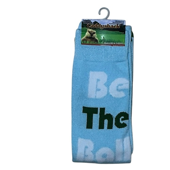Caddy Shack Movie Golf Novelty Crew Socks Unisex Women 7-13 Men 6-12 Blue NWT - Picture 6 of 16